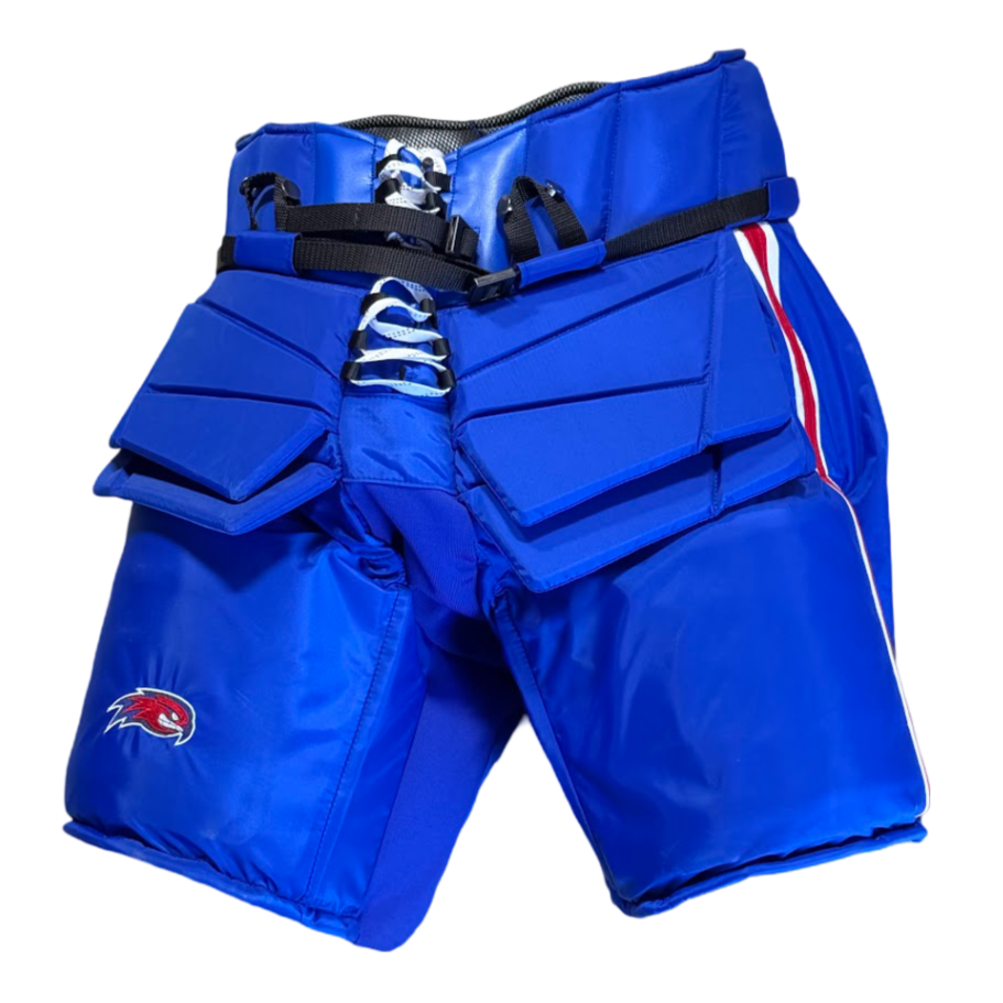 Pantalon de gardien de but Vaughn Pro Custom - NCAA Pro Stock (bleu/blanc/rouge)